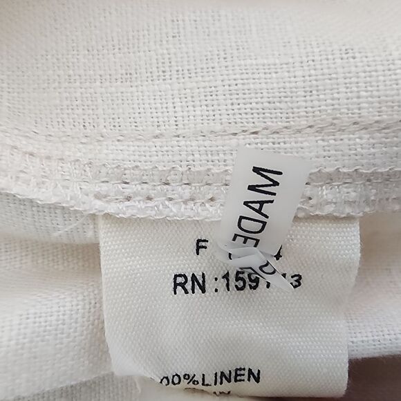 FRNCH PARIS 100% linen coat style dress new with tags - Picture 10 of 12
